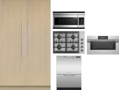 6 Piece Package Includes Refrigerator, Freezer, Cooktop, Wall Oven, Microwave And Dishwasher